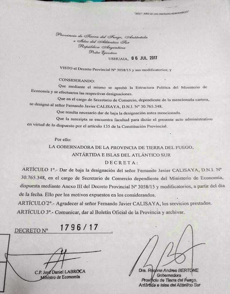 decreto de renuncia decreto de renuncia