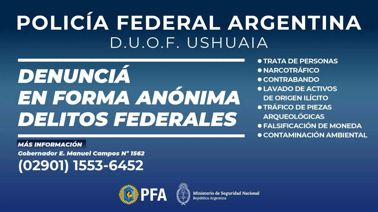 policia federal ushuaia tdf