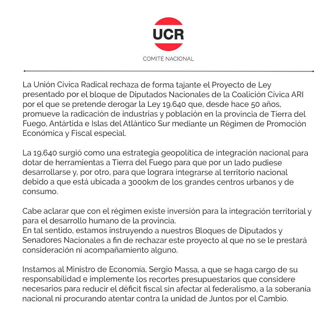 La Ucr A Nivel Nacional Rechazó El Proyecto Que Busca Eliminar La Ley 19640 0236