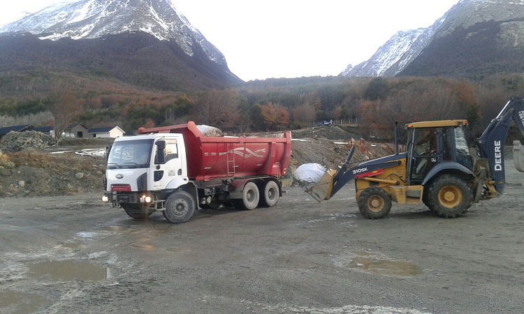 trabajos en el predio