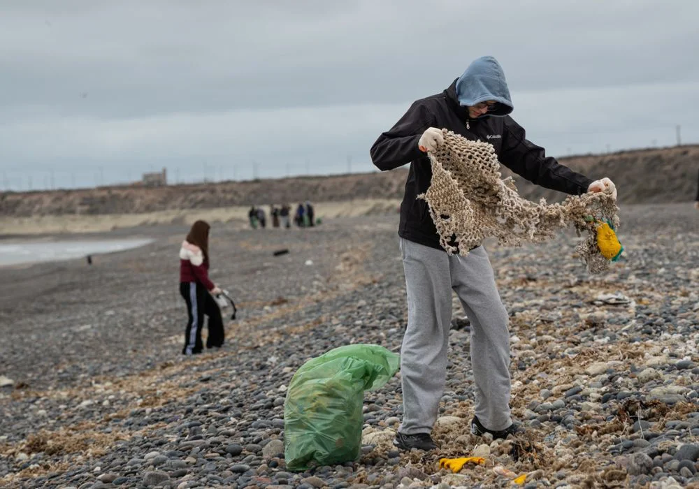 Chubut basura playa