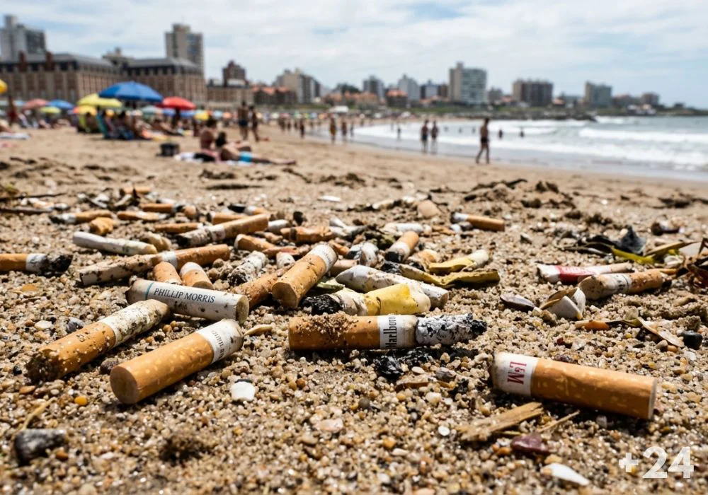 Cigarrillos en la playa