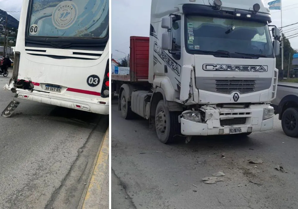 accidente ushuaia pasajeros colectivo